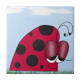 Azulejo Ladybug gracioso y eufórico