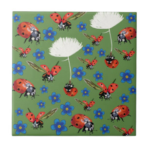 Azulejo Ladybugs Tile De Foto Cerámica