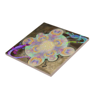 Azulejo Lagartos extraños