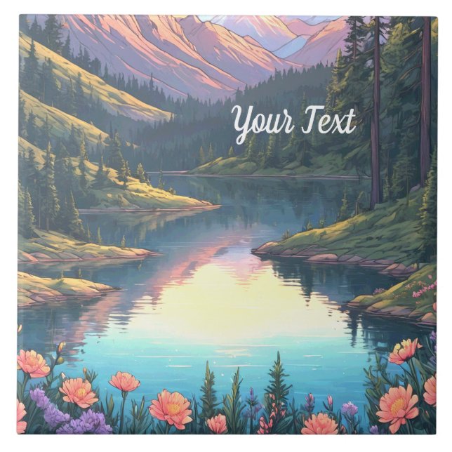 Azulejo Lago de montaña (Frente)