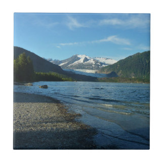 Azulejo Lago Mendenhall en el paisaje Juneau Alaska