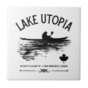 Azulejo Lago Utopia New Brunswick Canadá Lagos - Kayaker