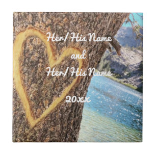 Azulejo Lake Tahoe Blue Water Tree Heart Love