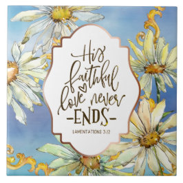 Azulejo Lamentaciones 3:22 Su amor fiel nunca termina