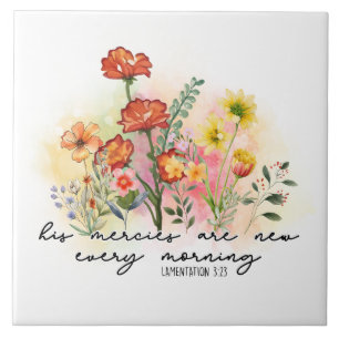 Azulejo Lamentaciones 3:23 Sus Misericordias Nuevos Cada M