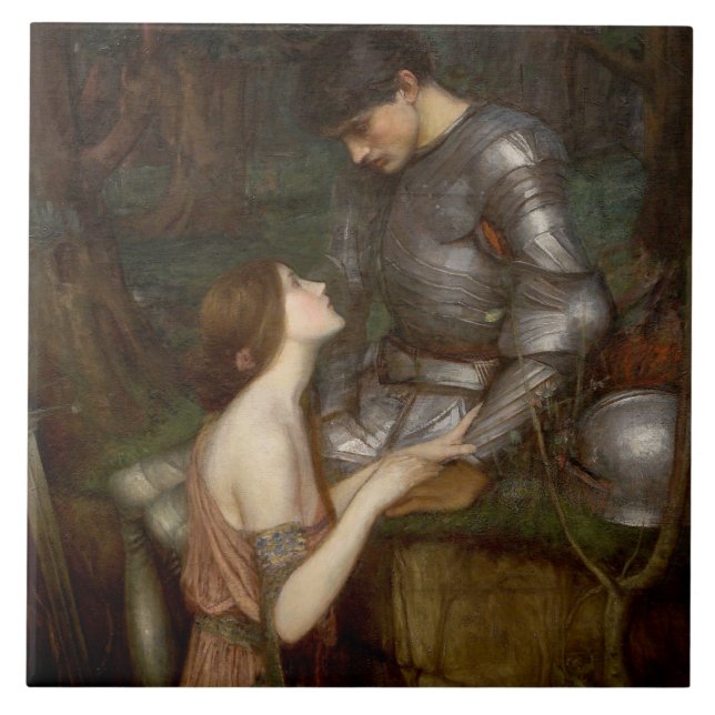 Azulejo Lamia y el soldado (por John William Waterhouse) (Frente)