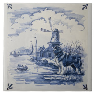 Azulejo Landseer junto al puerto holandés