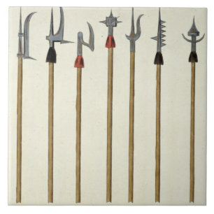 Azulejo Lanzas, lanzas, alabardas y partisanes, placa para