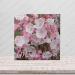 Azulejo Lápiz cerámico floral de color rosa de la montaña<br><div class="desc">Baldosa cerámica que muestra una foto de flores rosadas de Laurel de montaña,  comúnmente conocidas como Spoonwood. ¡Un bonito diseño floral! Seleccione su tamaño de mosaico. ¡Hace un trivet de cocina de bonito!</div>