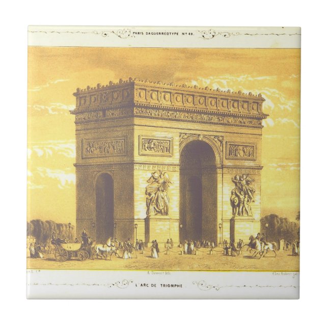 Azulejo L'Arc de Triomphe, París 1840 (Frente)