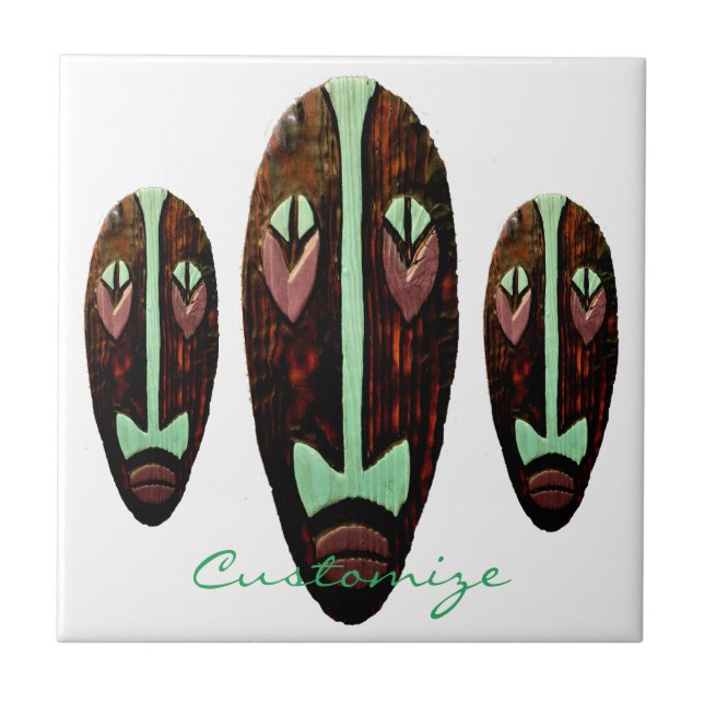 Azulejo Larga máscara tiki Thunder_Cove (Frente)