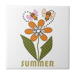 Azulejo las abejas aman el verano y yo también