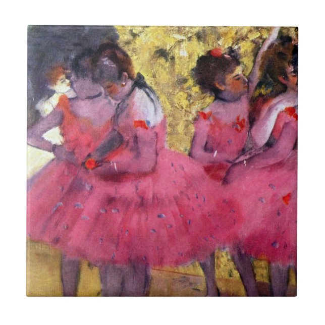 Azulejo Las bailarinas rosas, antes del ballet de Edgar De (Frente)