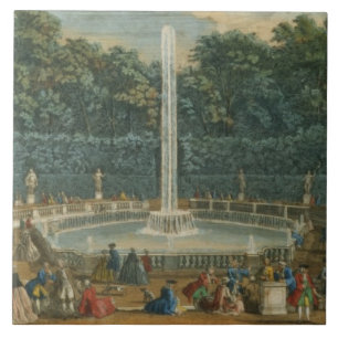 Azulejo Las bóvedas en el jardín en Versalles, pub. por