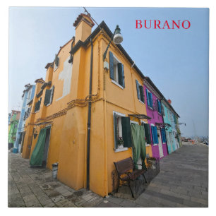 Azulejo Las casas de Burano cerámica cerámica vista de cer