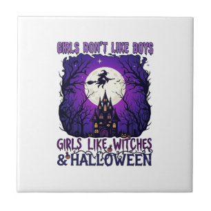 Azulejo Las chicas no les gustan a los brujos de Halloween