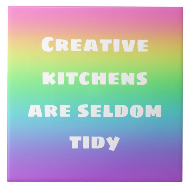 Azulejo Las cocinas creativas rara vez son mosaicos de cer (Frente)