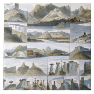 Azulejo Las colinas notables en el Missouri superior,