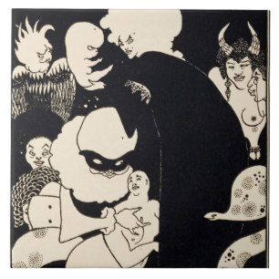Azulejo Las criaturas extrañas de Lucian, ilustracion de