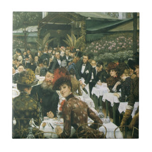 Azulejo Las damas del artista de James Tissot, Arte Antigu