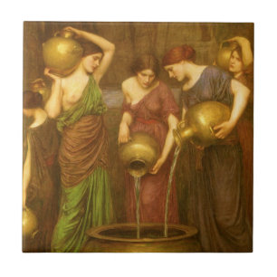 Azulejo Las Danaides por John William Waterhouse