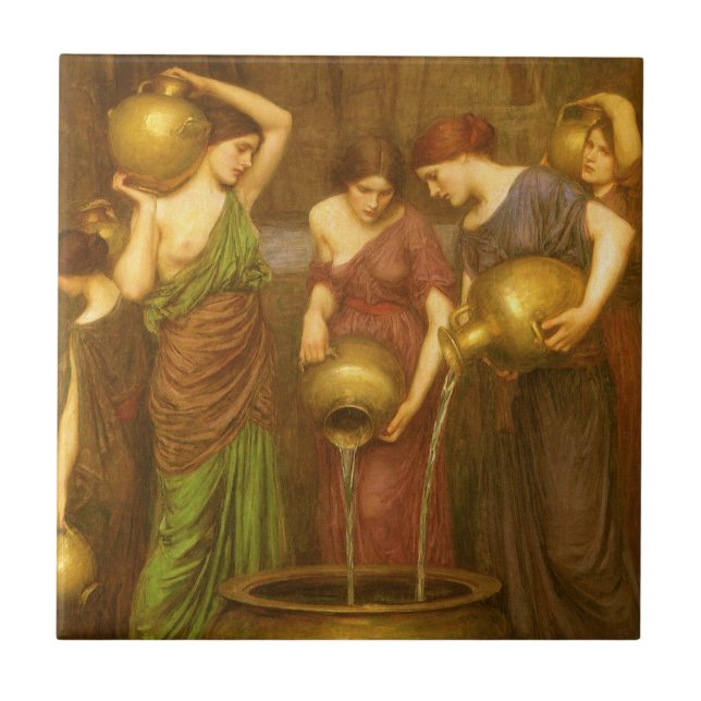 Azulejo Las Danaides por John William Waterhouse (Frente)