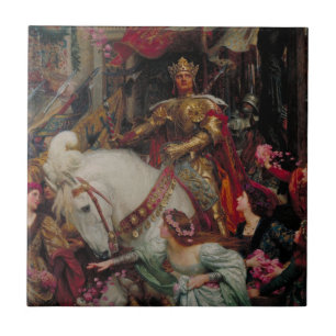 Azulejo Las Dos Coronas de Sir Frank Bernard Dicksee