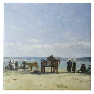 Azulejo Las esposas de los pescadores bretones, 1870-73