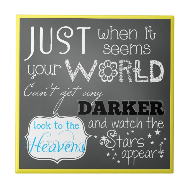 Azulejo Las Estrellas Parecen Inspiradoras Tile Cerámico (Frente)