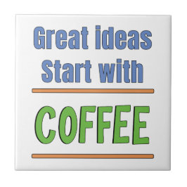 Azulejo Las grandes ideas comienzan con la Sudadera con ca