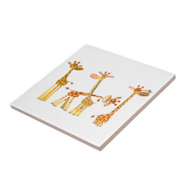 Azulejo Las jirafas personalizados: La mosaico de rebaño