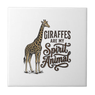 Azulejo Las jirafas son mi animal espiritual diseño de cam