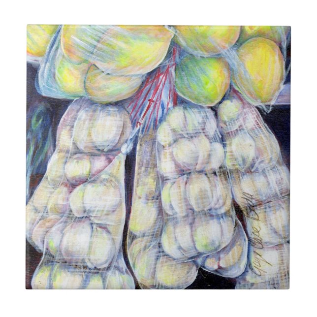 Azulejo Las maravillas de los mercados occidentales, Singa (Frente)