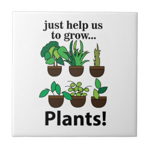 Azulejo Las plantas simplemente nos ayudan a cultivar plan