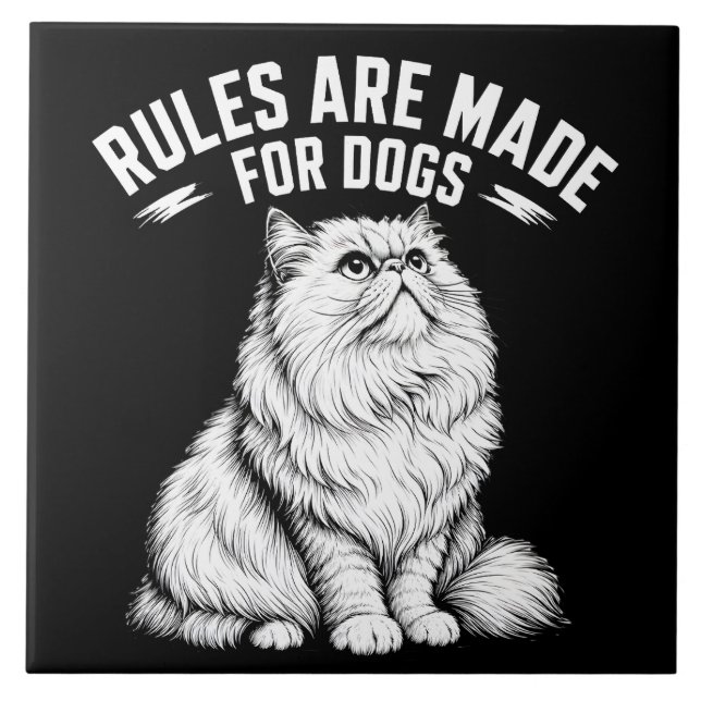 Azulejo Las Reglas Son Para Perros - Cita Divertida Para A (Frente)
