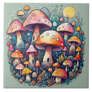 Azulejo Las setas cortas dejan el diseño del núcleo de la 