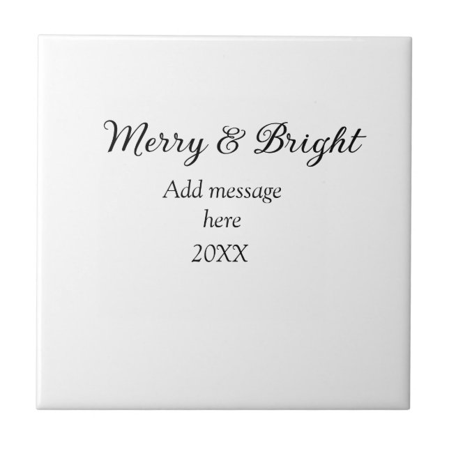 Azulejo Las vacaciones de los Navidades más brillantes aña (Frente)