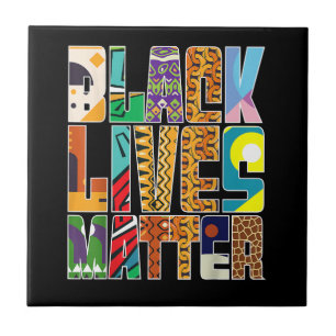 Azulejo Las vidas negras importan BLM Diversidad Mural Art