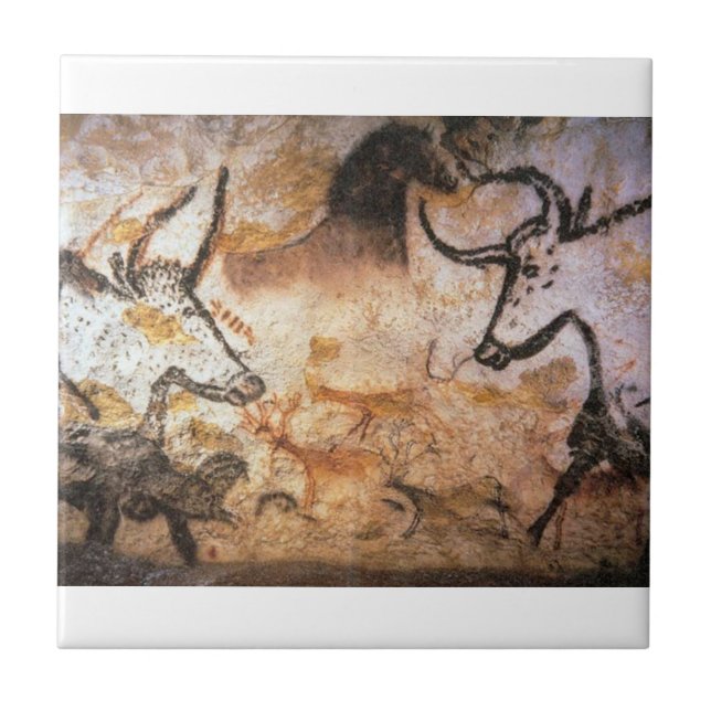 Azulejo Lascaux Bulls Buffalo Cave Painting (Frente)