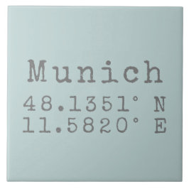 Azulejo Latitud y longitud de Múnich