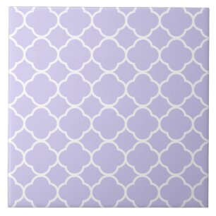 Azulejo Lavanda de patrón de cuatrefoil