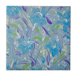 Azulejo Lavanda Lluvia Cerámica Tile