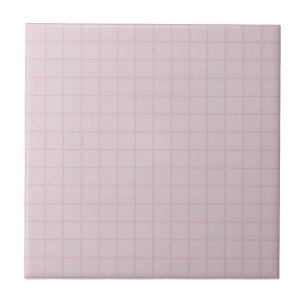 Azulejo Lavanda Pastel y Rosa Cuadrada Retro Minimalista