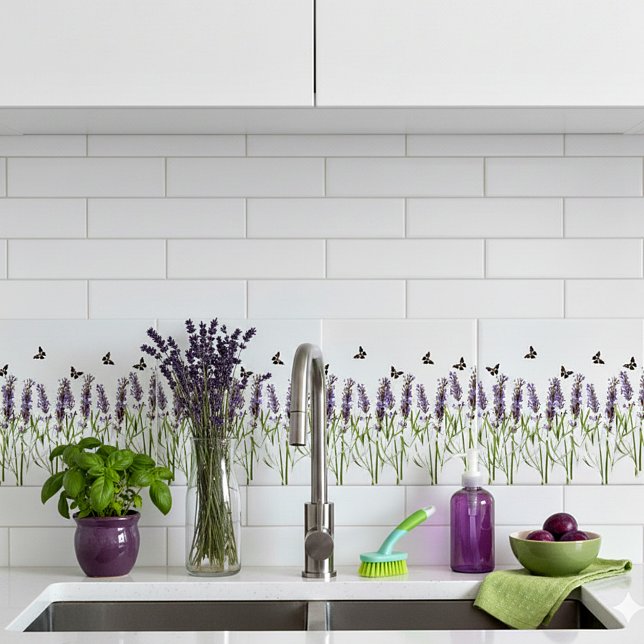 Azulejo Lavanda y mariposas (Subido por el creador)