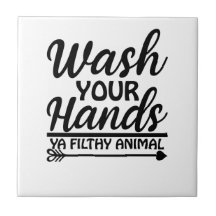 Lávate las manos Rótulo gracioso