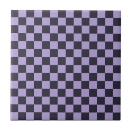 Azulejo Lavender haze checkerboard pattern