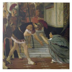 Azulejo Lawrence Alma-Tadema - Proclamando a Claudius