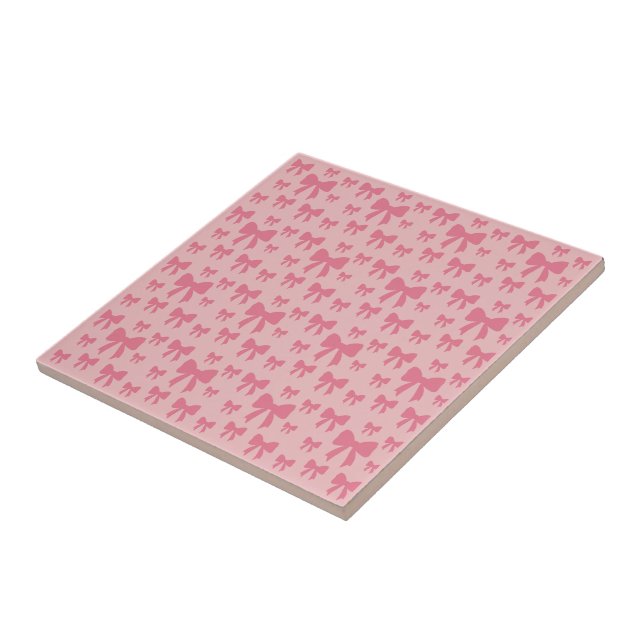 Azulejo Lazos de Tulipán de Moda Rosa Patrón en Rosa Boho  (Lado)