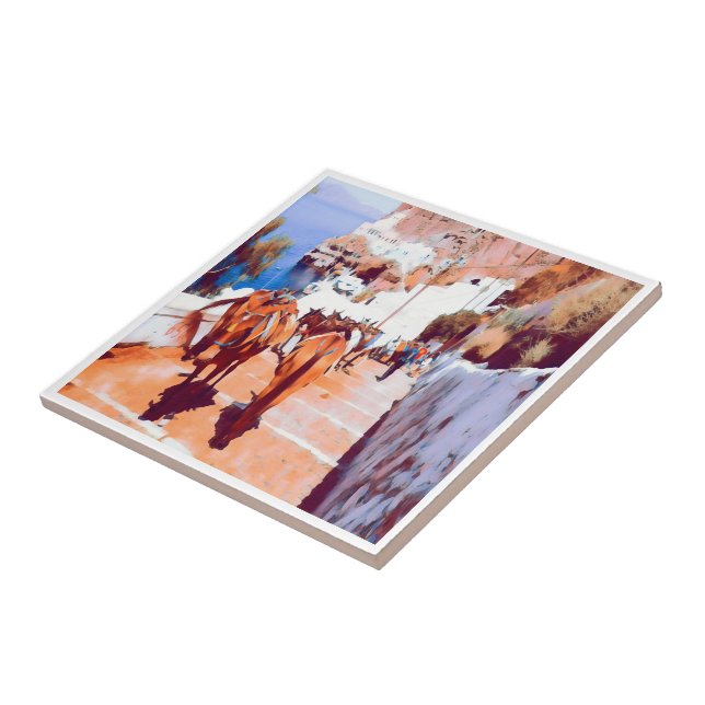 Azulejo ldp SANTORINI - Pista de burro - Fira - (Lado)