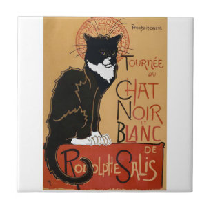 Azulejo Le Chat Noir et Blanc